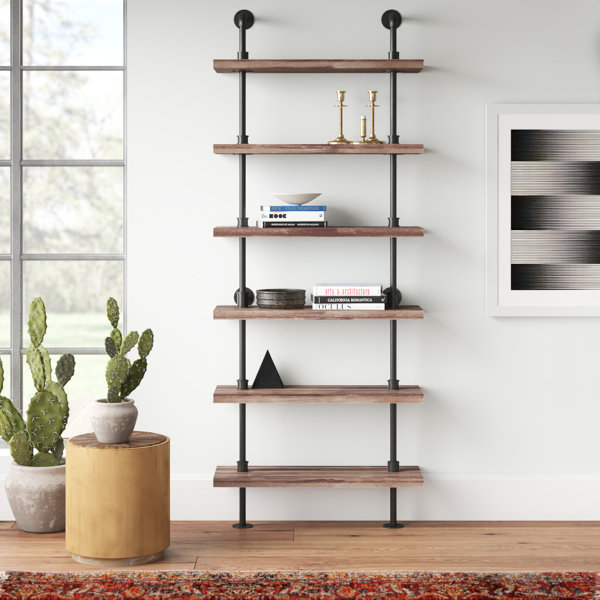 Carl Iron Pipe Wall Mount Ladder Bookcase & Reviews AllModern